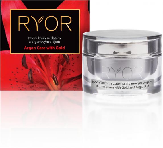 Night Cream with gold and argan oil