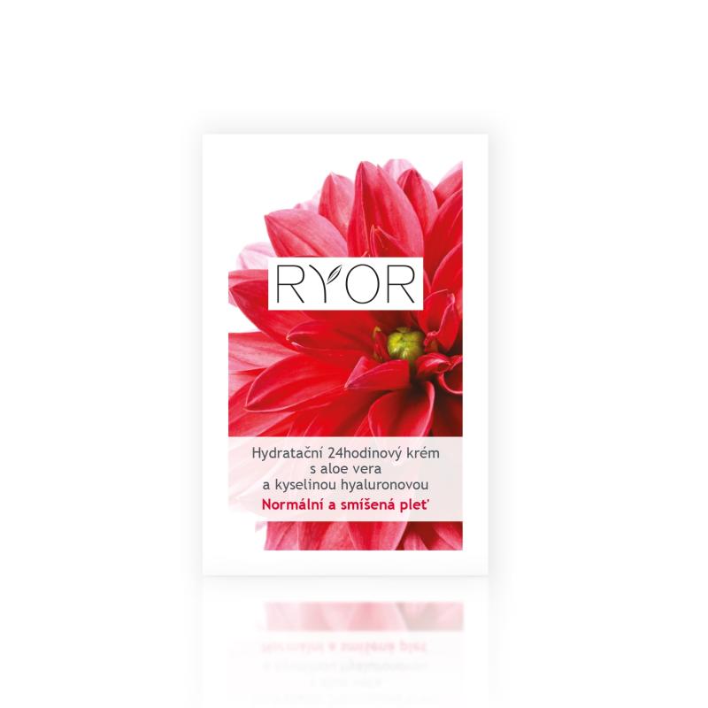 Ryor - Tester - 24-Stunden Feuchtigkeitscreme mit Aloe vera und Hyaluronsäure (Proben)